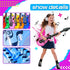 48pcs 80s 90s Inflatable Rock Star Toys, Party Decorations Inflatable Party Props Musical Instrument Blow up Guitar