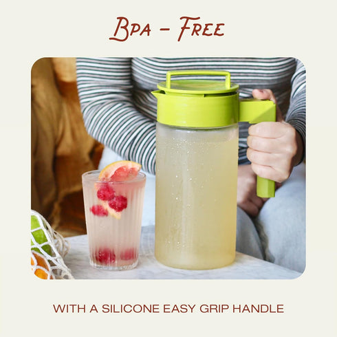 Takeya 2 Quart Flash Chill Iced Tea Maker, Airtight & Durable Jug, Raspberry