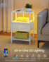 1 2 ULGS301WH01S SONGMICS BELLAH Collection - Nightstand with Charging Station and App-Controlled Adjustable LED
