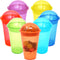 Youngever 7 Sets Reusable Plastic Yogurt Cups with Dome Lids, Spill and