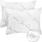 2 Pack Queen Waterproof Pillow Protectors, 20x30 Viscose Made from Bamboo, Zippered Case, Ultra Plush White