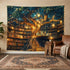 80"X60" GOAOK Fantasy Library Tapestry For Classroom, Mysterious Tree Magic Bookshelf Aesthetic Tapestries, Witchy