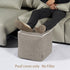 45x45 Louis Donn Unstuffed Storage Pouf Ottoman Cover Cotton Linen DIY Decorative Footrest for Living Room Bedroom Home