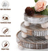 VIVIRBIEN 3PCS Wood Risers for Decor Mini Wooden Stool Display Stand with Removable Feet Farmhouse Rustic Decor Risers