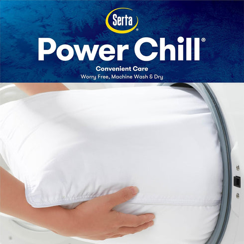 Serta Power Chill Twin XL Waterproof Mattress Cover - Soft Breathable Cooling Protector, 15" Elastic Deep Pocket for