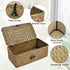 Dryer Sheet Holder, Woven Seagrass Container with Lid for Laundry Room Organization, Natural Color