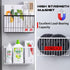 Magnetic Basket Organizer Shelf Rack for Refrigerator, Office File, Plastic Food Wrap Holder with Hooks, Black
