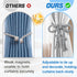 4 Pcs Hand Woven Curtain Tiebacks, No Drilling Boho Rope Holdbacks for Light Color Curtains, Grey
