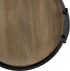 Stratton Home Decor Metal and Wood Round Tray | Wooden Coffee Table Tray Decor for Empty Table Surfaces | Decorative
