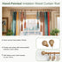 QDWIS 48 84 Inch,1'' Set,36-88'',Color:Natural Wood Curtain Rods for Windows to Diameter Drapery Rods with Imitation