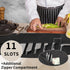 Upgraded Waterproof Chef Knife Roll Bag, Portable Waxed Canvas Case Holds Up to 18'', 11 Slots for Knives & Tools