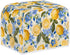 Lemon Floral Print Toaster Cover 2 Slice Wide Slot Kitchen Appliance Small Oven Bakeware Protector, Washable Bread Maker Cover Dust and Fingerprint Protection, Yellow