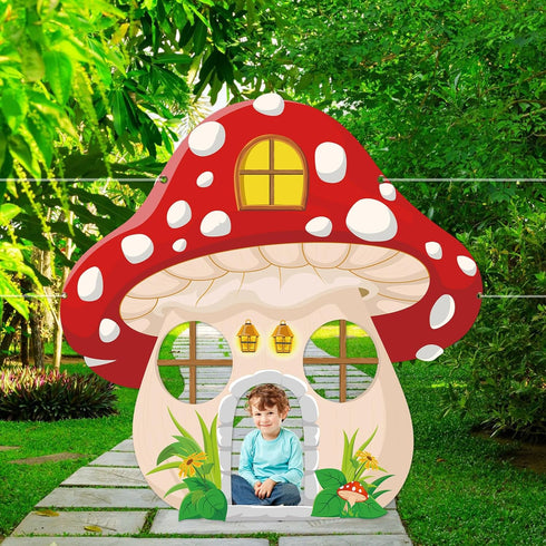 2026 59x59 Inch Mushroom Shaped Photo Prop Selfie Frame Party Decor Large Fabric True North VBS Photo Booth Props