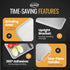 Titanium Cutting Board for Kitchen Dual-Sided Scratchless Pure Titanium & PP Surface, Non-Slip, Rust-Proof, Odor