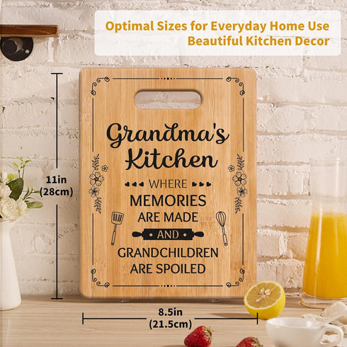 Unique Cutting Board for Grandma, Best Gifts for Grandma from Grandchildren, Thoughtful Gift Ideas