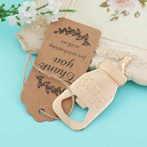 40 Pack GengGeng Baby Bottle Opener, Zinc Alloy, Bear Pattern, Baby Shower Favors, Wedding Favor, Kids Party Decor