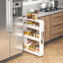 Slim 4-Tier Kitchen Rolling Cart, Narrow Storage Cabinet with Handle & Wheels, Metal Shelf Unit for Small Spaces (5 in