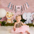 YOUAME Girls Leopard Print High Chair Banner - Wild One High Chair Decors, Pink Jungle Party Cheetah ONE Year Birthday