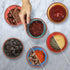 KUYUCU Small Pinch Bowls, 2.5 OZ Terracotta Sauce Cups with 2 Wooden Spoons, Set of 6 Prep Bowls, Dipping Bowls