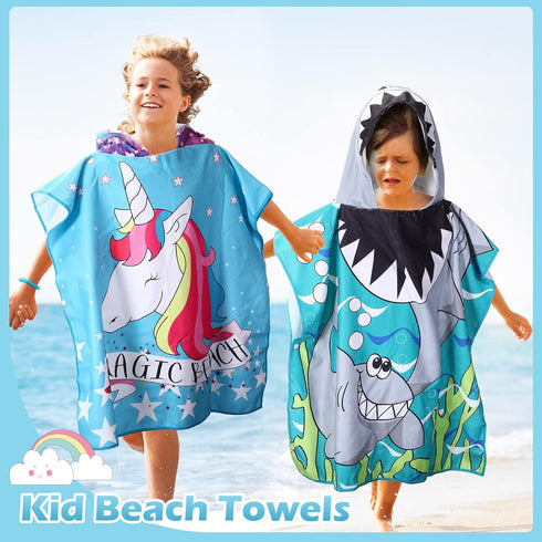 6 Toddler(47 24 Inch,Trendy Oudain Pcs Kids Hooded Towel Kids Bath Towels with Hood Microfiber Baby Pool Beach Towel