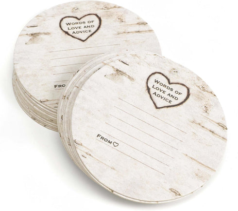Wood Grain Design Words of Advice Coasters, Set of 25