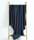 CREVENT Farmhouse Waffle Knit Throw Blanket - Navy Blue, Soft Warm Cozy Lightweight for Couch, Sofa, Chair, Bed