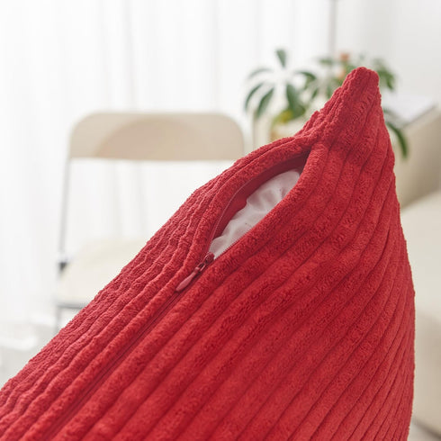 Home Brilliant Red Pillow Covers, Decorative Throw Pillow Covers for Couch Set of 2, 40x40cm, 16 x 16 Inch