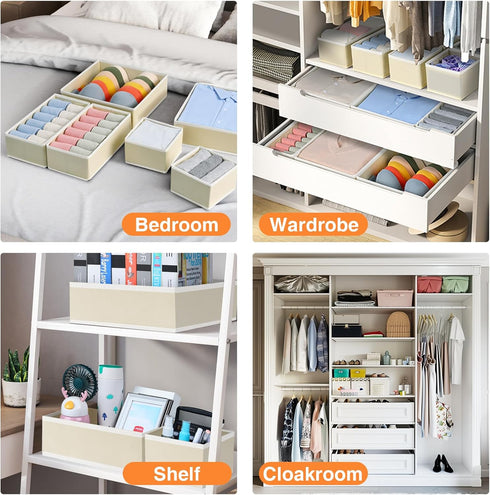 15 Pack Closet Closet DIMJ Drawer Organizer Clothes - Foldable Baby Organizers and Storage & Organizers for Bedroom