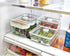 IDESIGN Large Tall Clear Produce Storage Bin with 3 Movable Dividers, The Fresh Collection – 7.85” L x 10.5” W