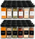 24 4 Oz 374 SAVVY & SORTED Glass Spice Jars with Label PK - Spice Containers with Minimalist Preprinted Labels