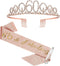 Rose Gold Birthday Sash Crown, 60 & Fabulous Sash and Tiara for Women, 60th Birthday Party Favor Supplies