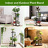 Phyluckny 4 Tier-5 Plant Stand Indoor Outdoor, Corner Metal Plant Stands, Heavy Duty Tall Planter Shelf for Multiple