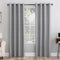 Sun Zero Columbia 2-Pack Thermal Energy Saving Blackout Curtain Panels, 100% Blackout, 50" x 63", Silver