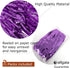 Allgala 2-Pack Purple Tinsel Table Skirt, 29x108 Inch Metallic Foil Fringe for Party Event, Parade Float