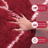 5x7 Area Rugs for Living Room Bedroom, Washable Non-Slip Feet Red White Throw Rug, Soft Plush Shaggy Fluffy Geometric