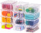 IRIS USA 7 Quarts Plastic Storage Container Bin with Latching Lid - 12 Pack, Stackable for Organization