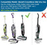 Replacement Parts for BISSELL CrossWave PET PRO Vacuum Cleaner, 3 Pet Brush Rolls & 3 Filters