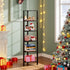 6-Tier BS05BK006 TUTOTAK Corner Shelf, Corner Bookshelf for Small Space, Narrow Display Corner Shelf Stand with Storage