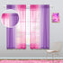 KOUFALL Kawaii Room Decor - Pink and Purple Ombre Kids Curtain Rod Pocket Small Curtains for Girl Bedroom, 45 Inch