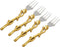 Golden Vine Forks, 5.25-Inch, Silver/Gold, Set of 4