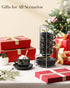 8 OZ Set 4, Set MALACASA Porcelain Espresso Cups with Saucers and Metal Stand of Stackable Cappuccino Cups, Marble