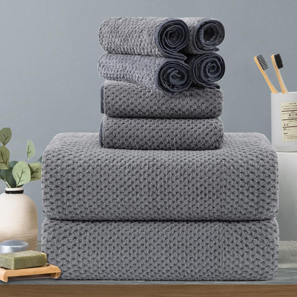 8-Piece Gray Bath Towels Set,2 Oversized Large Bath Towels Sheet,2 Hand Towels