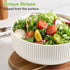 Mfacoy 2 Pack 8 inch Salad Bowl Set, 60 oz Large White Ceramic Bowls for Soup, Cereal, Ramen, Salad
