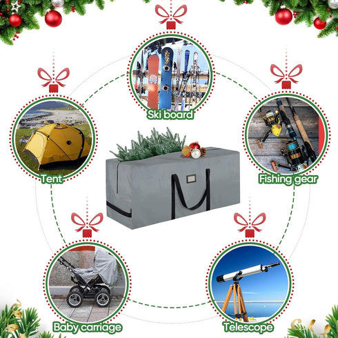 BALEINE 7.5 ft Christmas Tree Storage Bag, Heavy Duty Extra Large Bag with Reinforced Handles and Dual Zippers