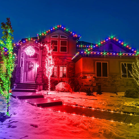 33Ft Indoor,100 18 LED Rope Lights LED Tube Lights with Colors,String Lights for Outside Waterproof LED Rope Lighting