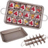 Brownie Pans with Dividers, Non-Stick Baking Tray with 18 Pre-Cut Molds, 12 x 8 Inches