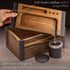 Large Wooden Box with Decorative Wood Tray - Handcrafted Storage Organizer for Accessories and Essentials