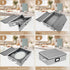 homyfort Platter Storage Case, Hard Shell China Storage Containers with 5 Felt Dividers, Stackable Platter Storage