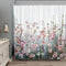 SUMGAR 72 x 72 inch Colorful Flowers Shower Curtain Set with Hooks - Pink Floral Romantic Wildflower Plants