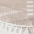 24 Inch Round Linen Light Coffee Small Tablecloth Farmhouse Embroidered Bedside Table Cover Washable Wrinkle Resistant